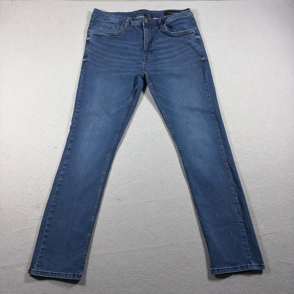 The Perfect Jean NYC Denim Men 35x32 Slim Fit Medium Blue Wash Casual Streetwear